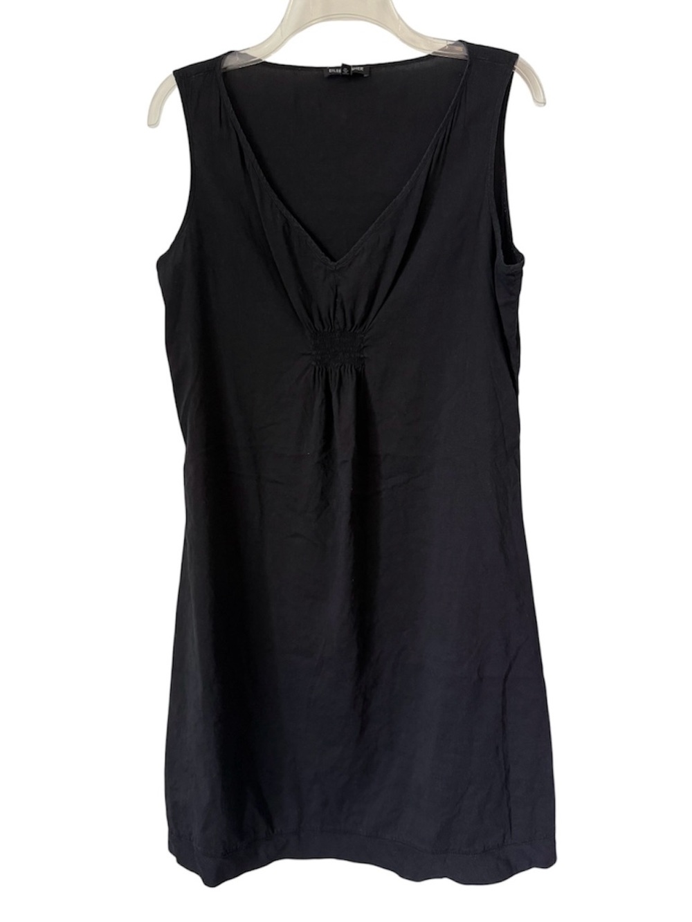 Eileen Fisher Linen Blend Black A-Line Sleeveless Dress Small